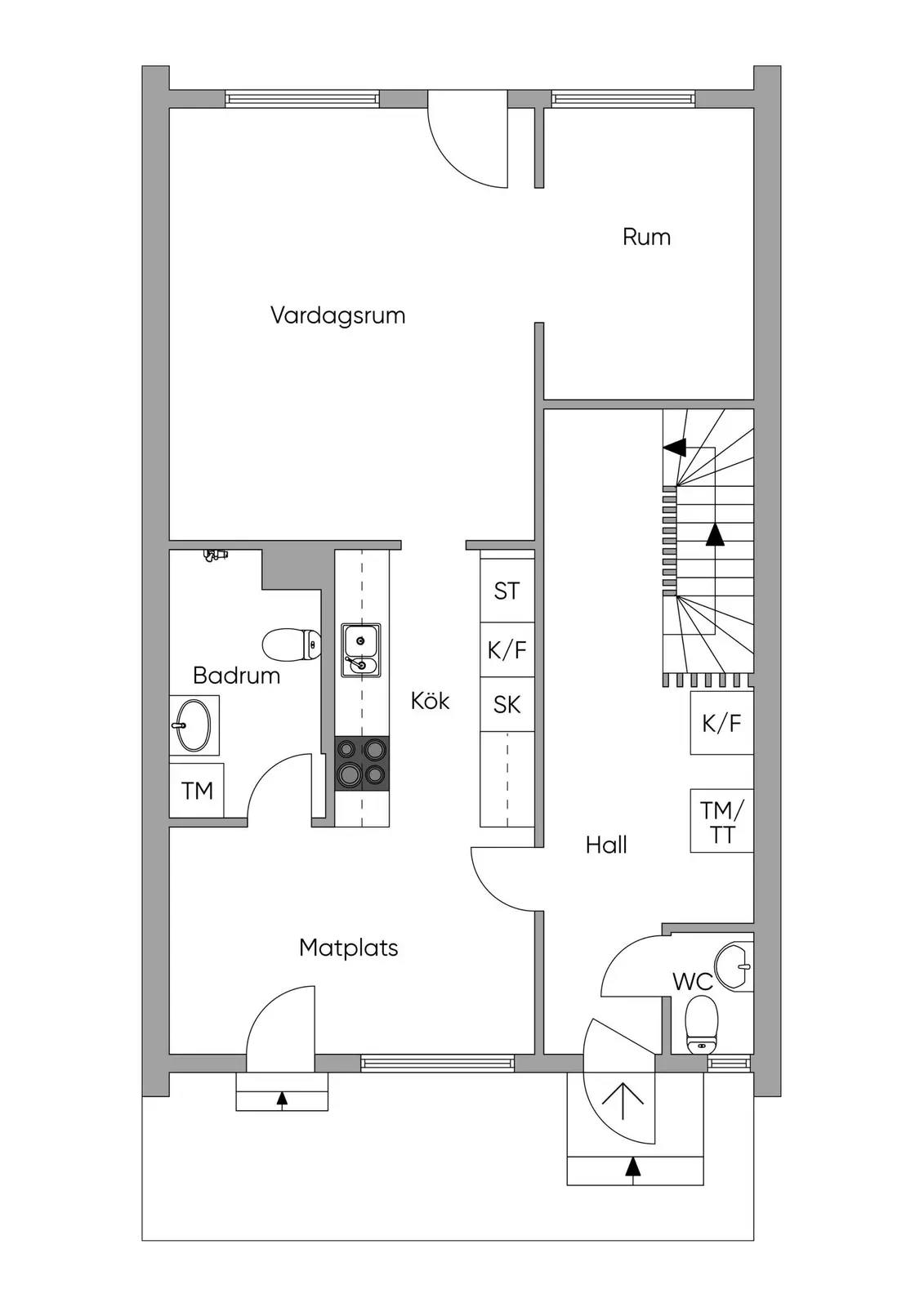 Floor plan for Bullerholmsgränd 18