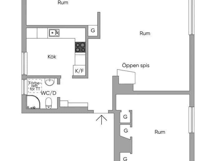 Floor plan for Minnebergsvägen 1