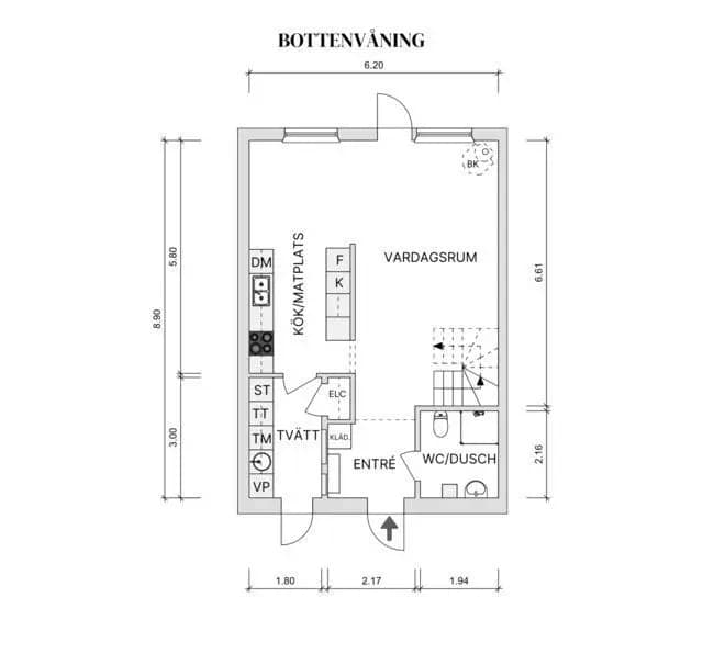 Floor plan for Gretas gata 4