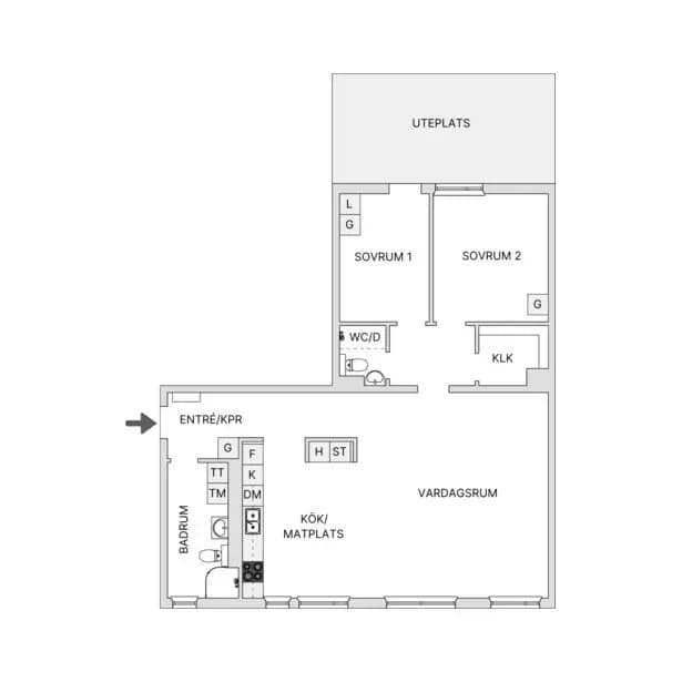 Floor plan for Edsviksvägen 5