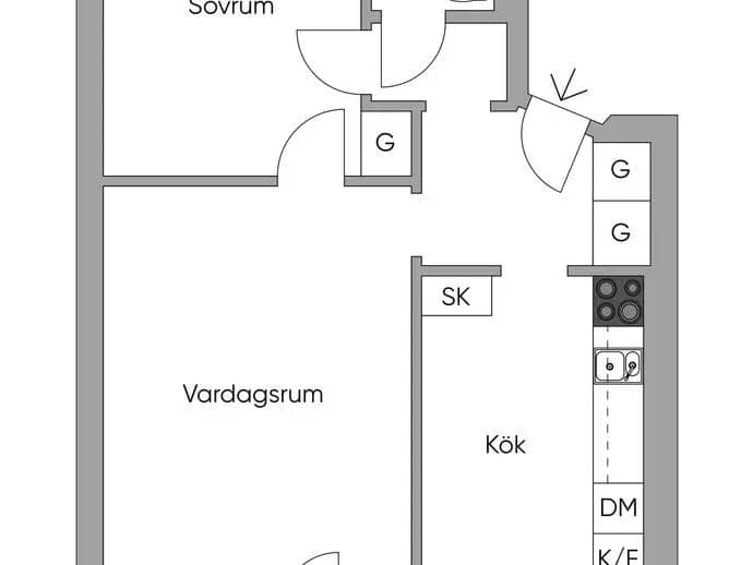 Planritning för Sockenvägen 484