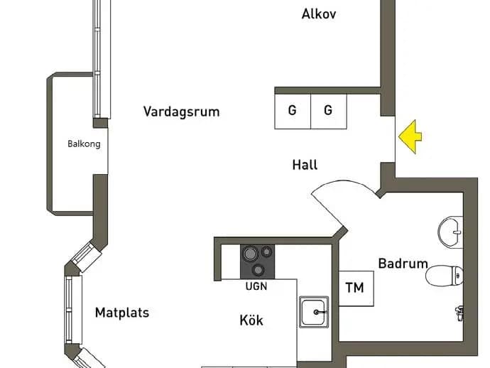 Floor plan for Samaritvägen 15