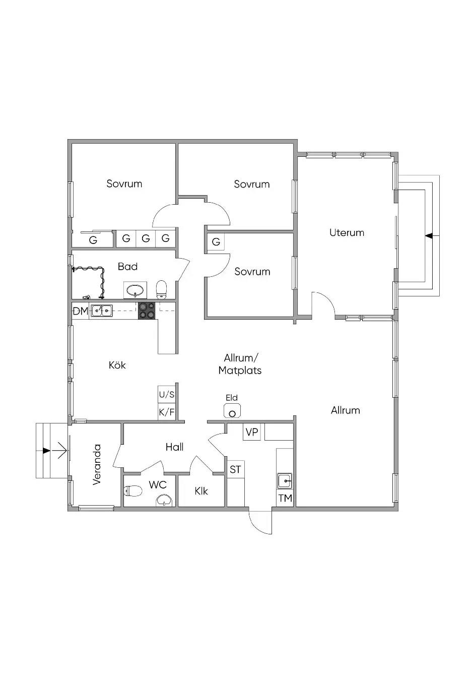 Planritning för Lovartsvägen 270