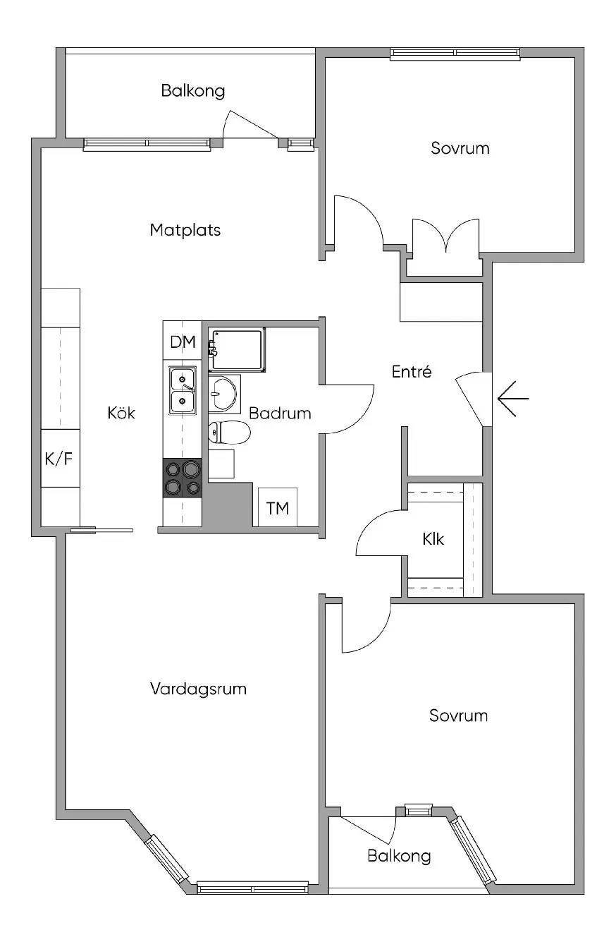 Floor plan for Faktorsgatan 7