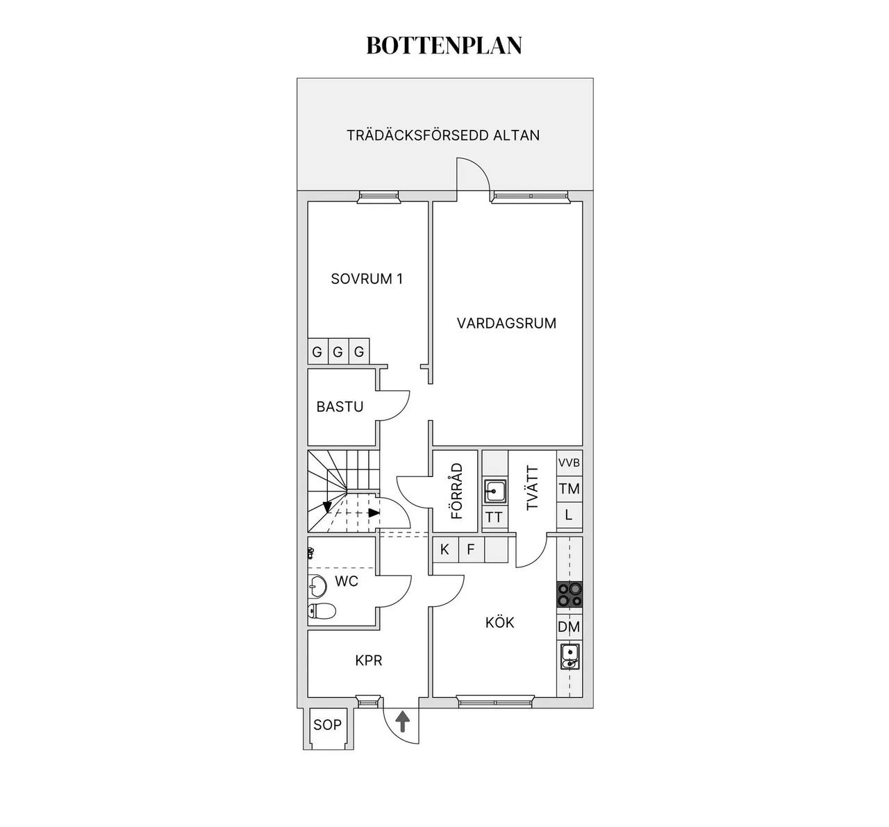 Floor plan for Gitarrvägen 13