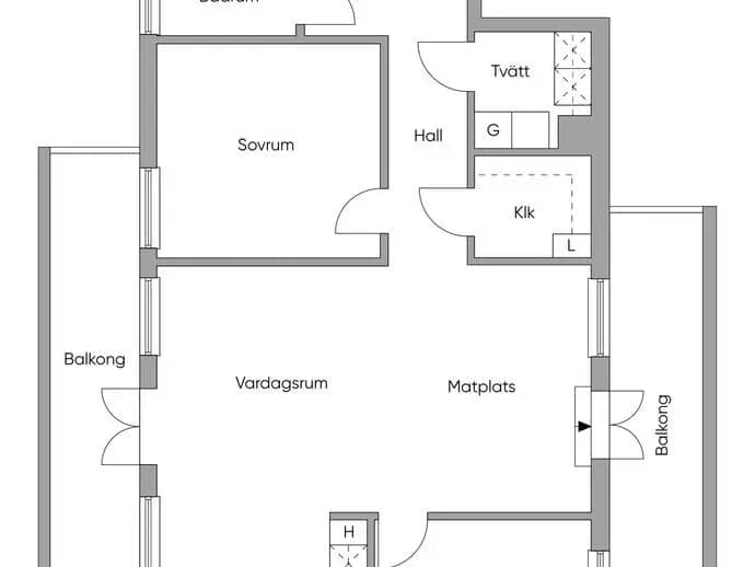 Floor plan for Kvarnholmsgatan 2