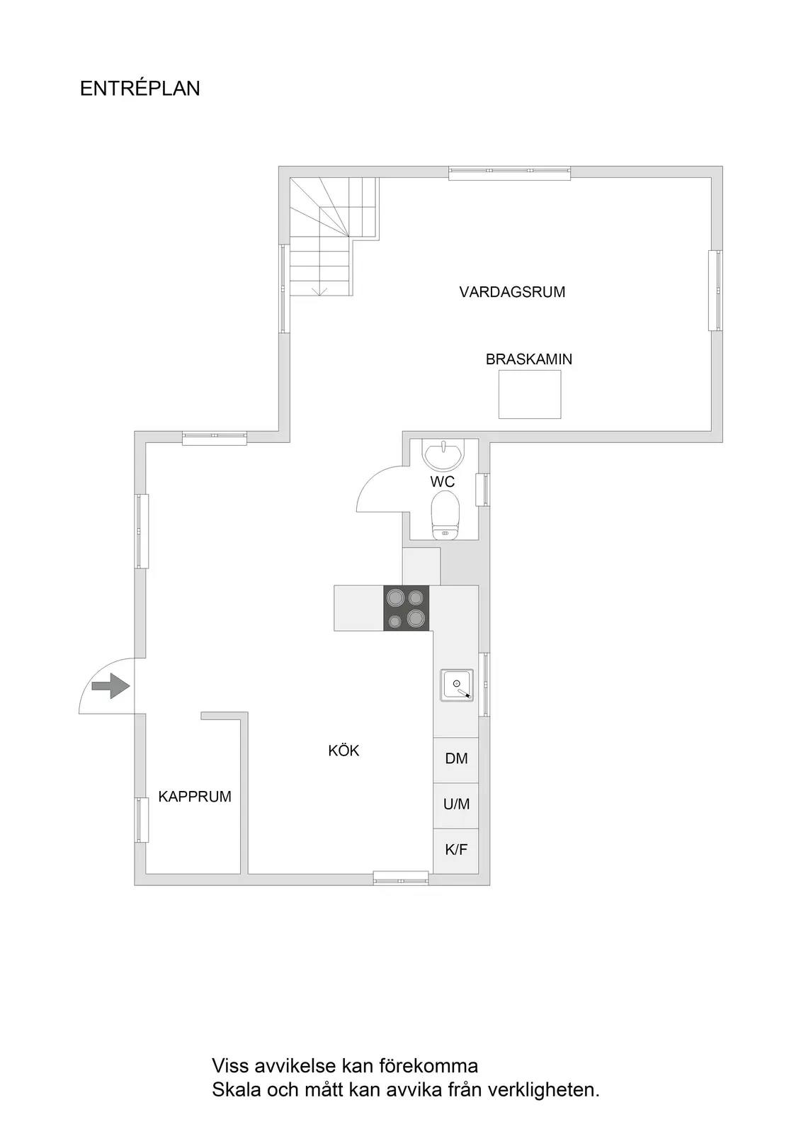 Floor plan for Bergfalkstigen 1