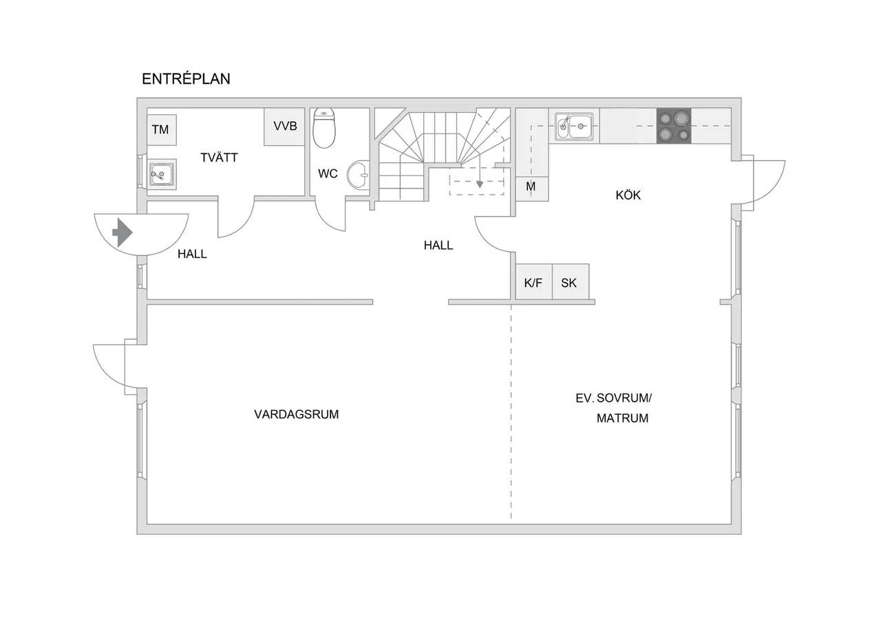 Floor plan for Såningsvägen 14