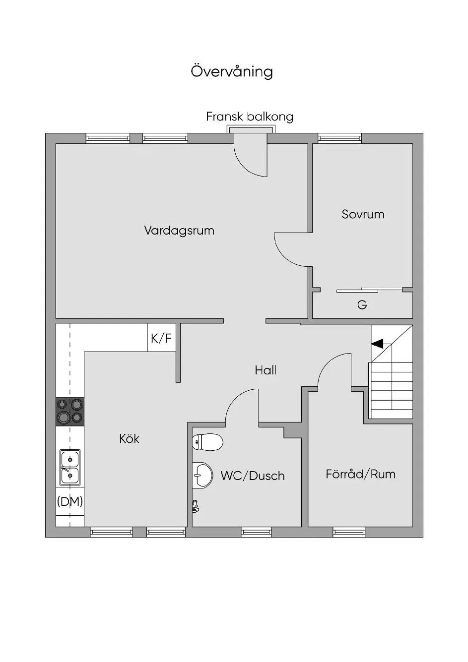 Floor plan for Drottningvägen 77