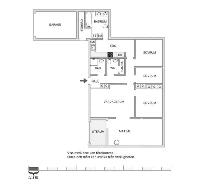 Planritning för Linjegatan 22
