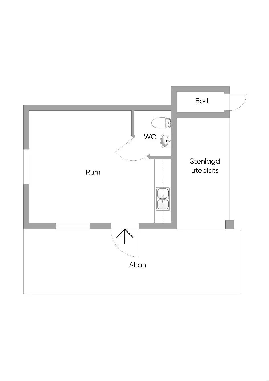 Floor plan for Ekåsens Fritidsby 43