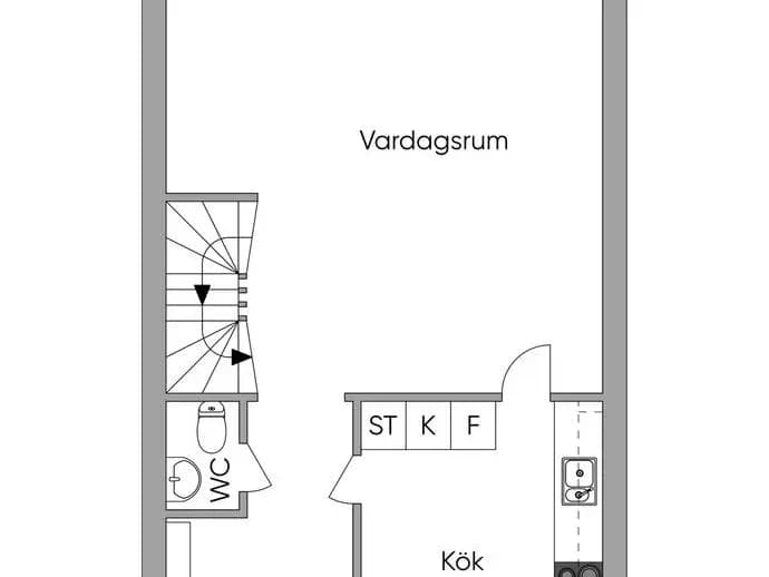 Planritning för Södra Hamngatan 25C