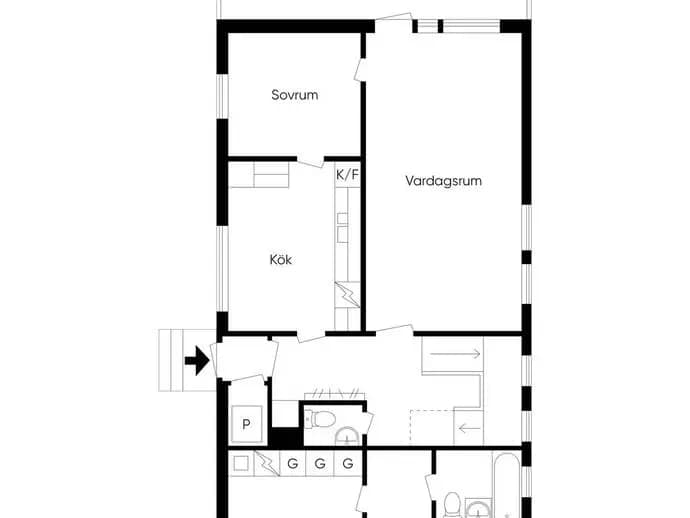 Floor plan for Soldatgatan 9