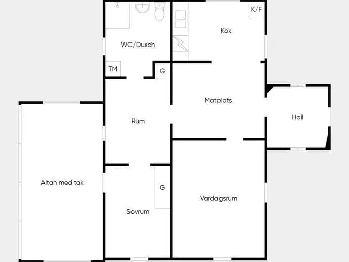 Floor plan for Kvarnvägen 37