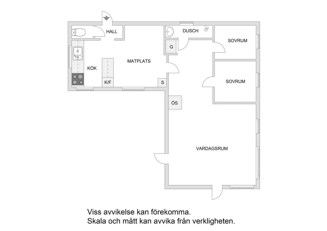 Floor plan for Flaxenviksvägen 47