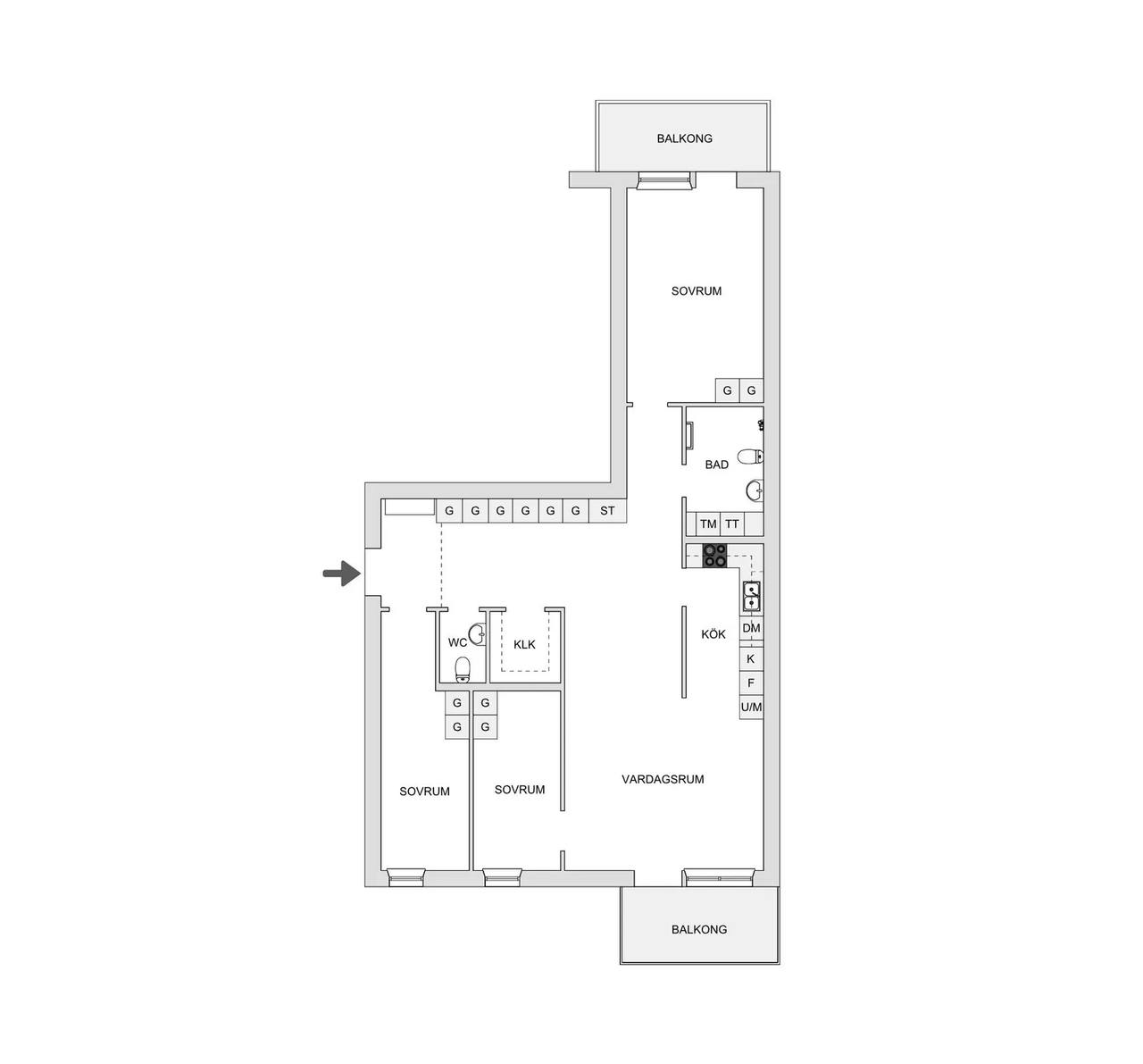 Floor plan for Helmfeldtsgatan 53