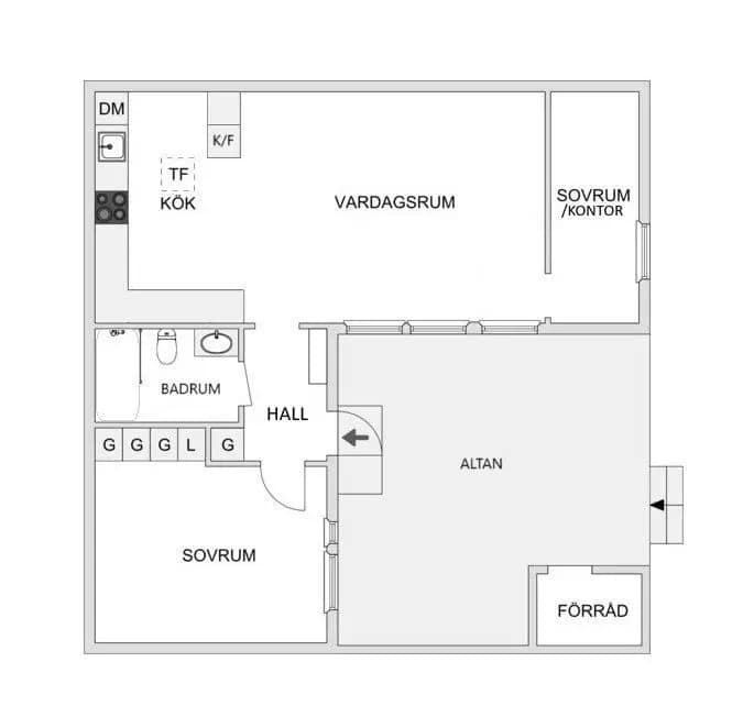 Floor plan for Safirgången 17