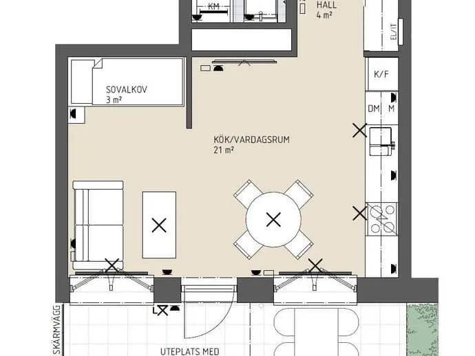 Planritning för Repslagargränd 6