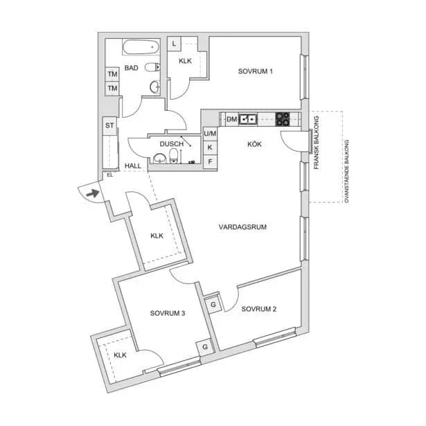 Planritning för Annagatan 11