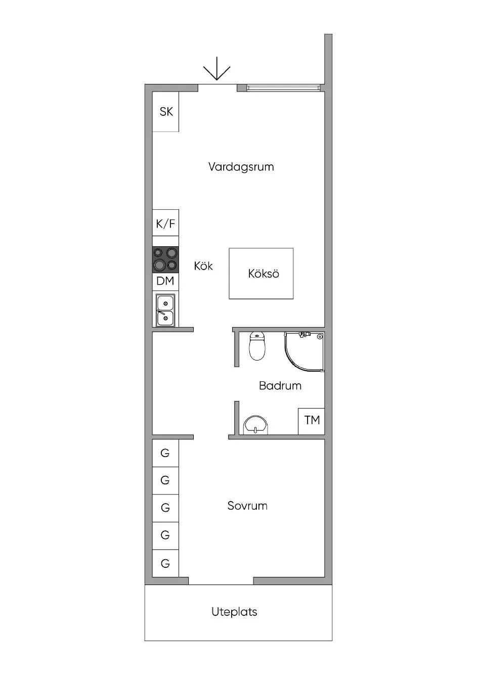 Floor plan for Kungssätravägen 18