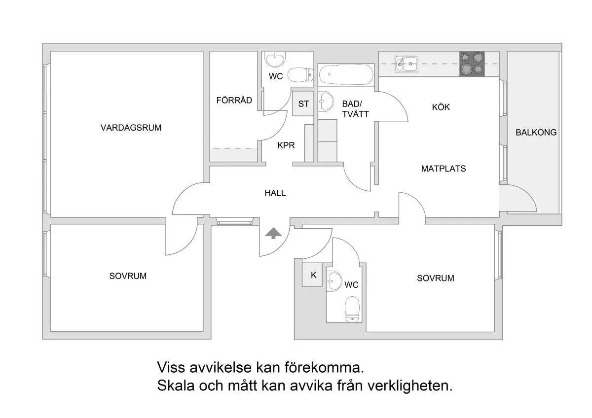 Floor plan for Lötsjövägen 27