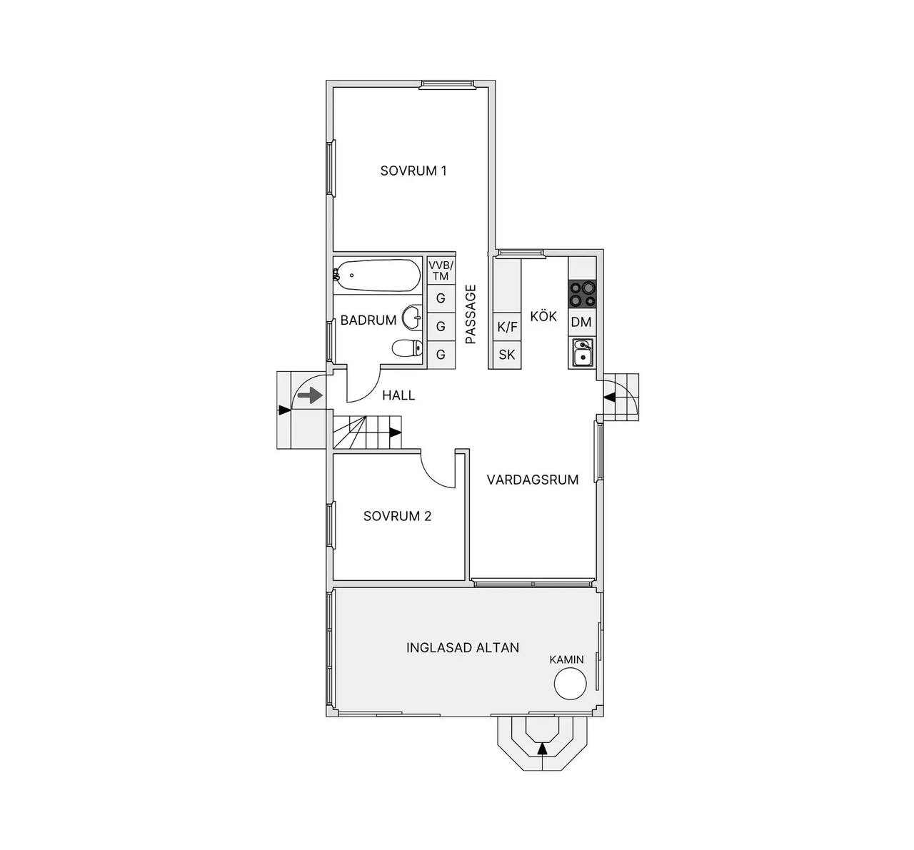 Floor plan for Tors gränd 15