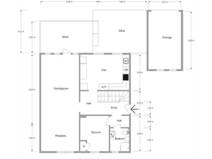 Planritning för Rödsippsstigen 25