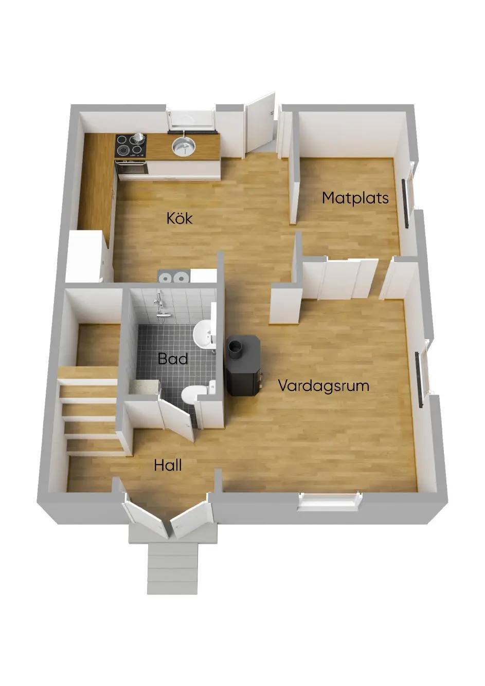 Planritning för Jonstorpsvägen 58A