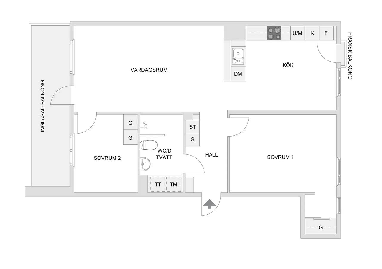 Floor plan for Frihetsvägen 2C