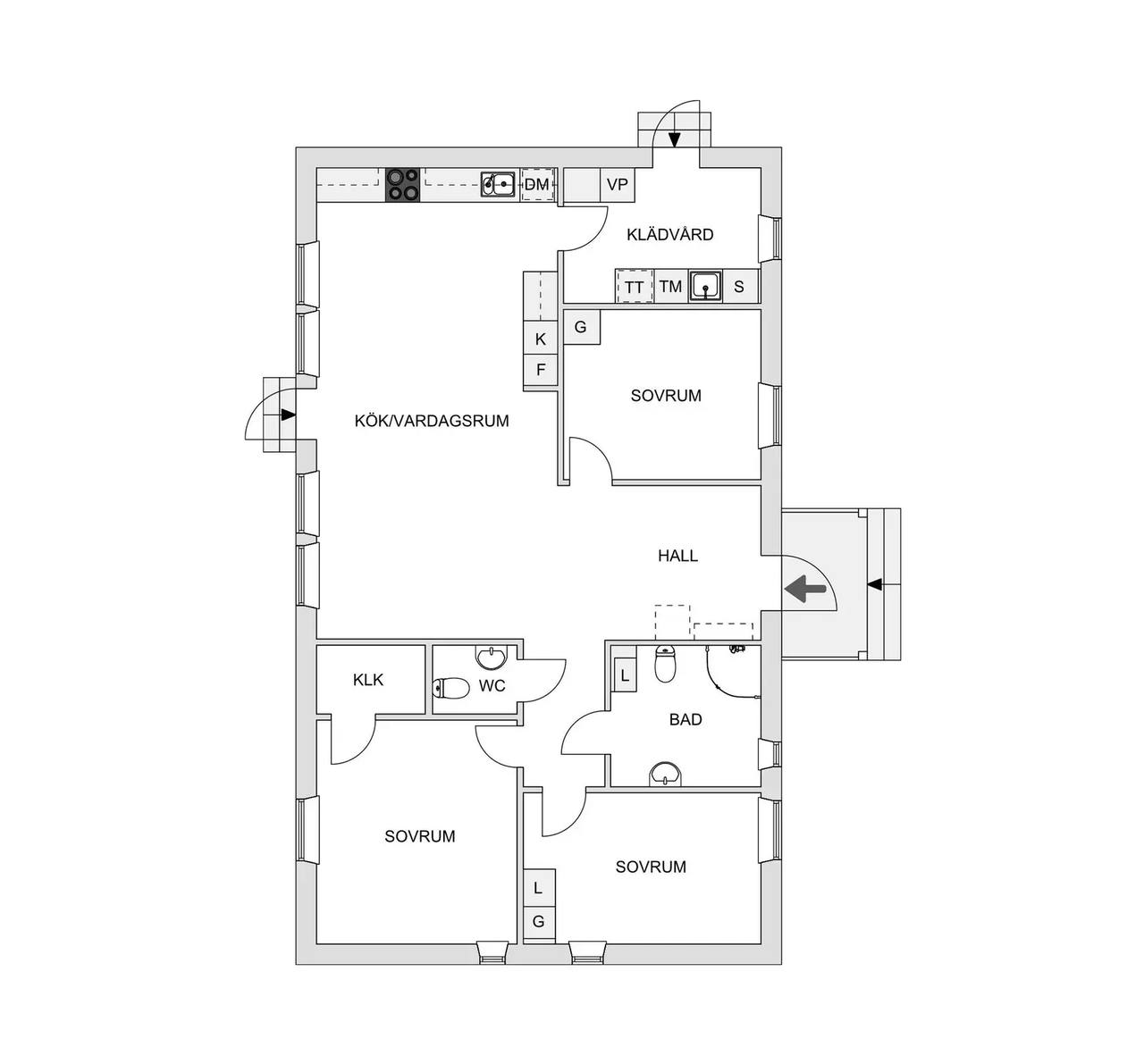 Planritning för Rosendal 346A
