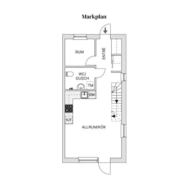 Floor plan for Västerhejde Hallbrosvägen 20B