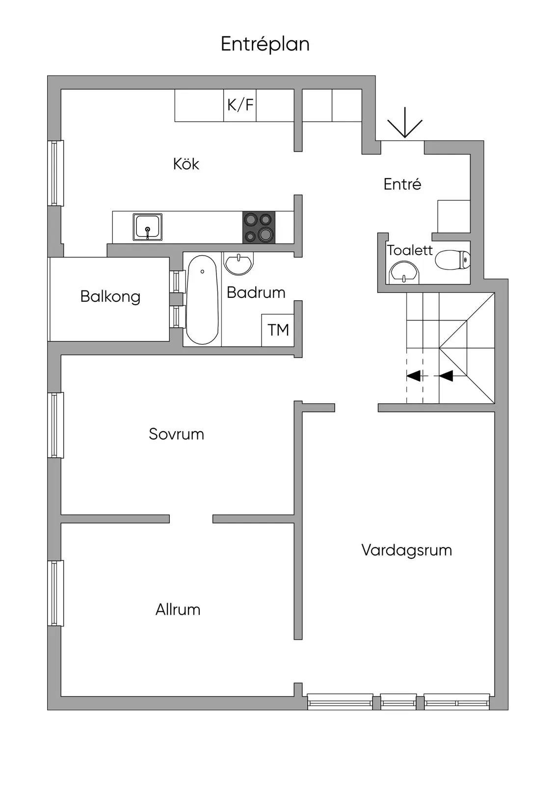 Planritning för Havsörnsvägen 6