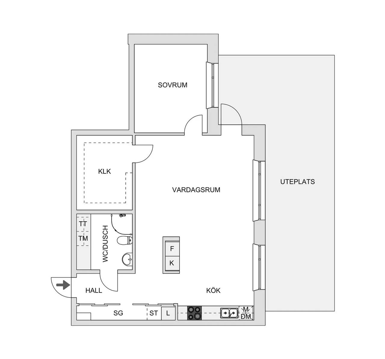 Floor plan for Kålgårdsgatan 31