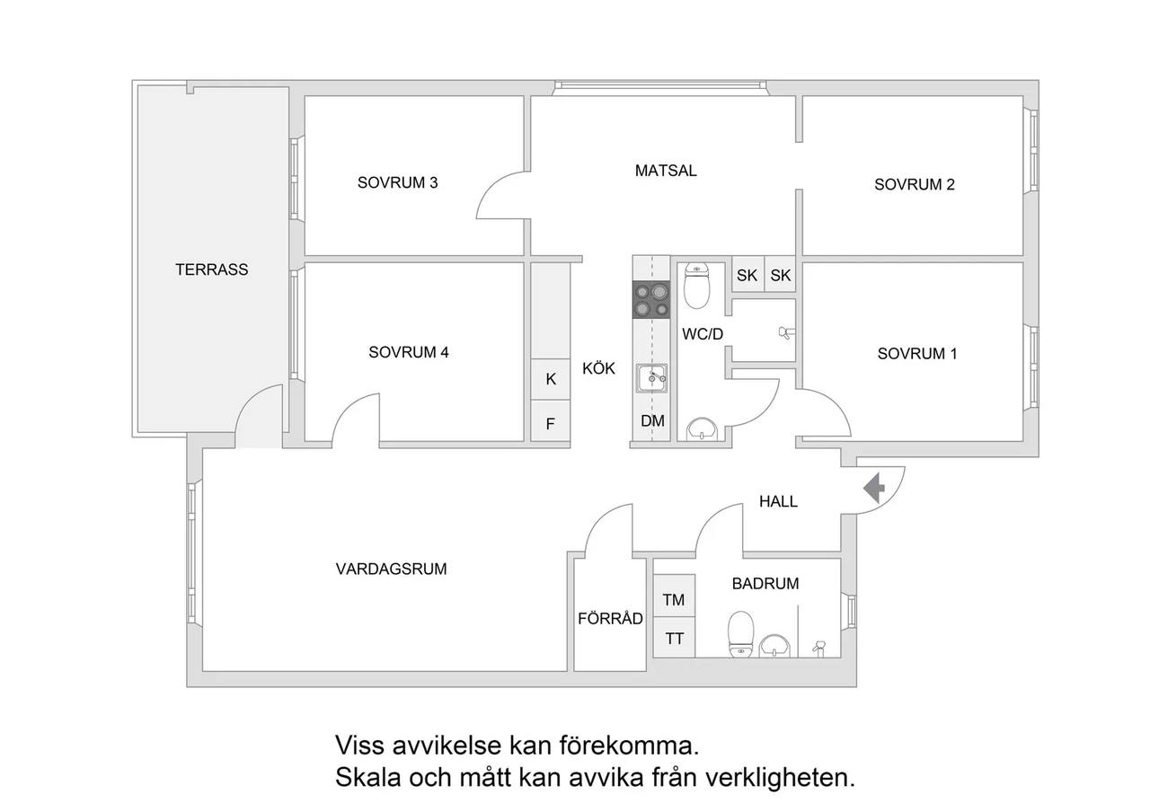 Floor plan for Ringstedsgatan 4, 1 tr