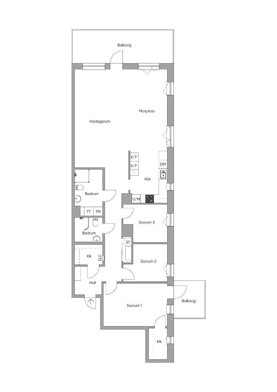 Floor plan for Dockgatan 31