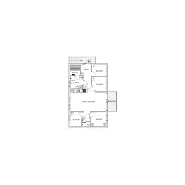 Planritning för Fjällterrassen 59d