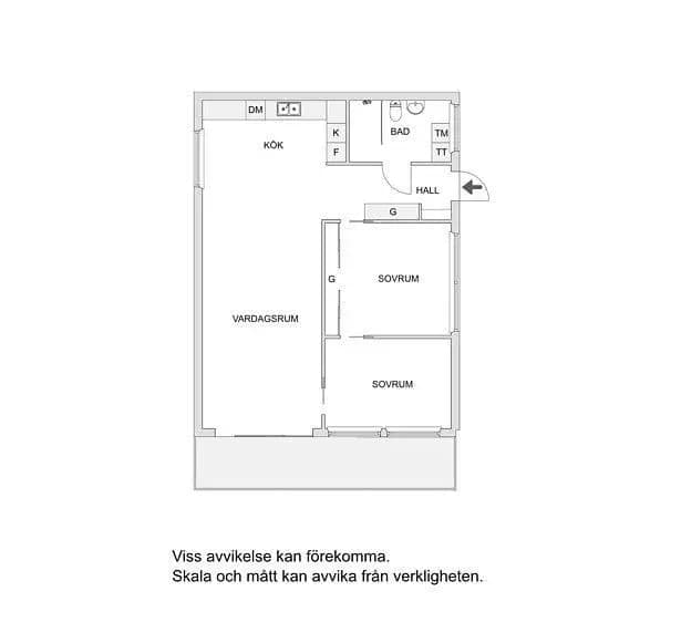 Floor plan for Astrakangatan 110B