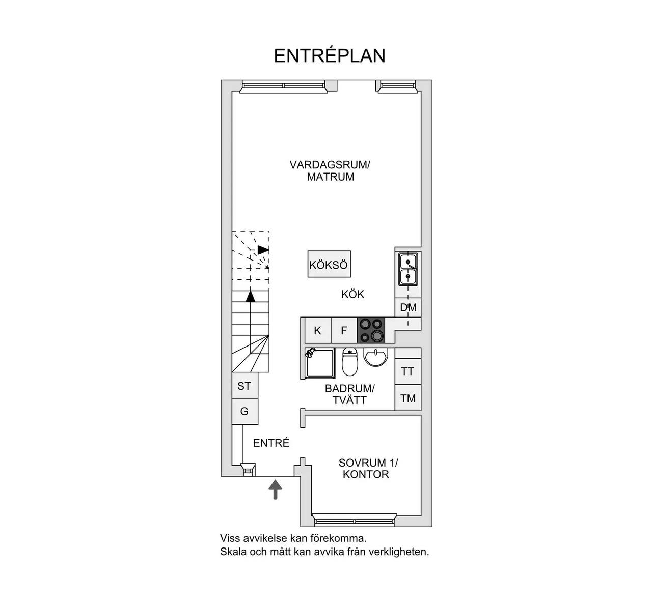 Floor plan for Kometgatan 29