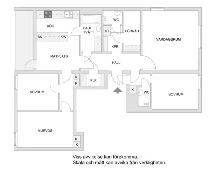 Floor plan for Bergshöjden 52