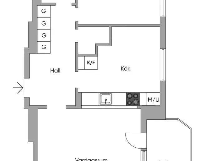 Planritning för Rosenkällavägen 28A
