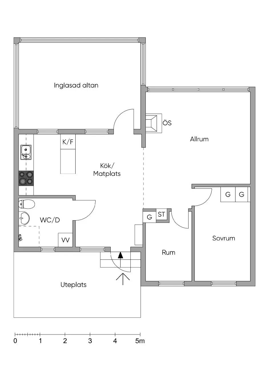 Floor plan for Bodudden 707