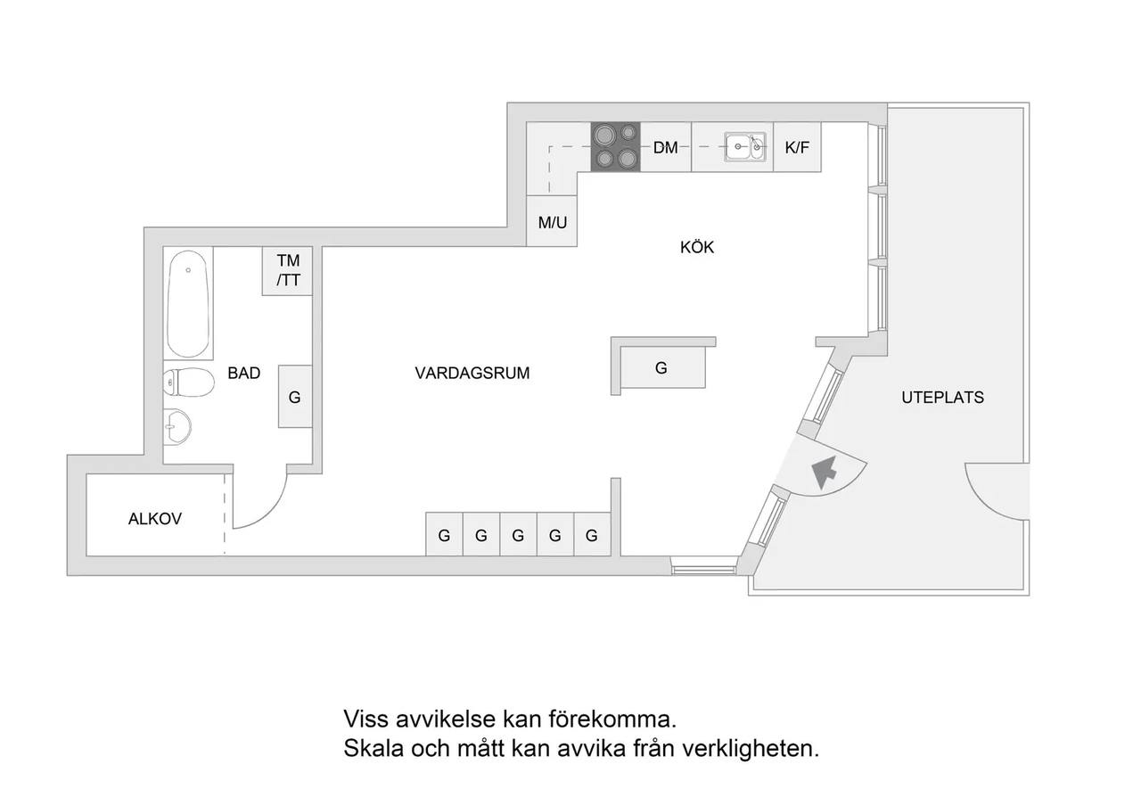 Floor plan for Pilotgatan 17