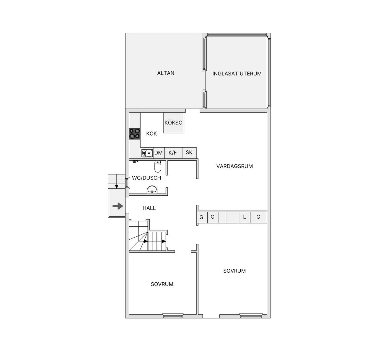 Planritning för Marschgatan 38