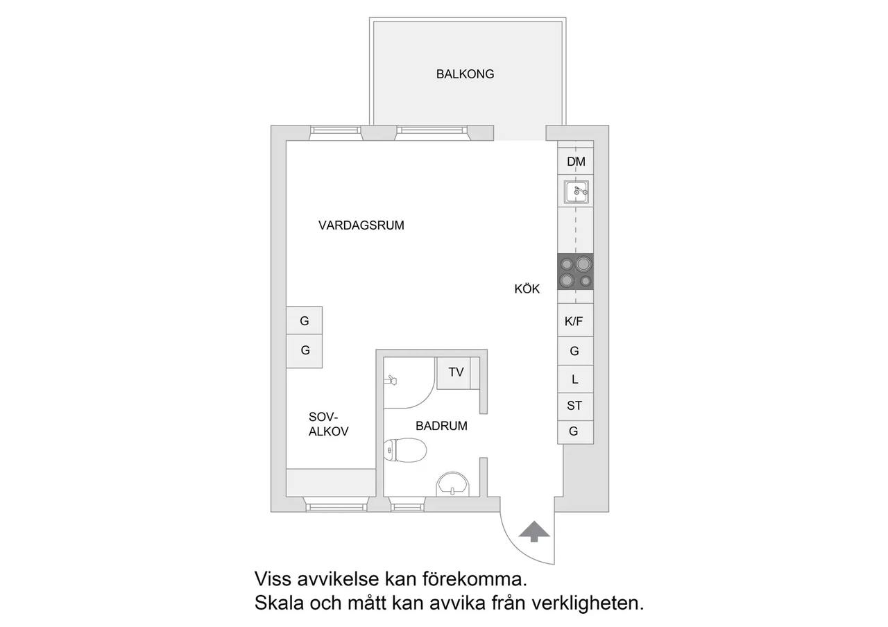 Floor plan for Hamngatan 26