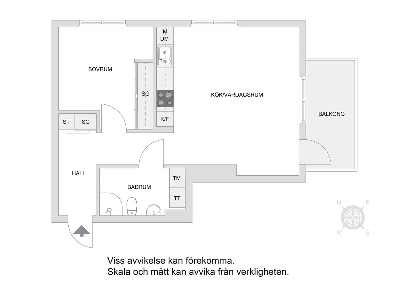Planritning för Fridensborgsvägen 155