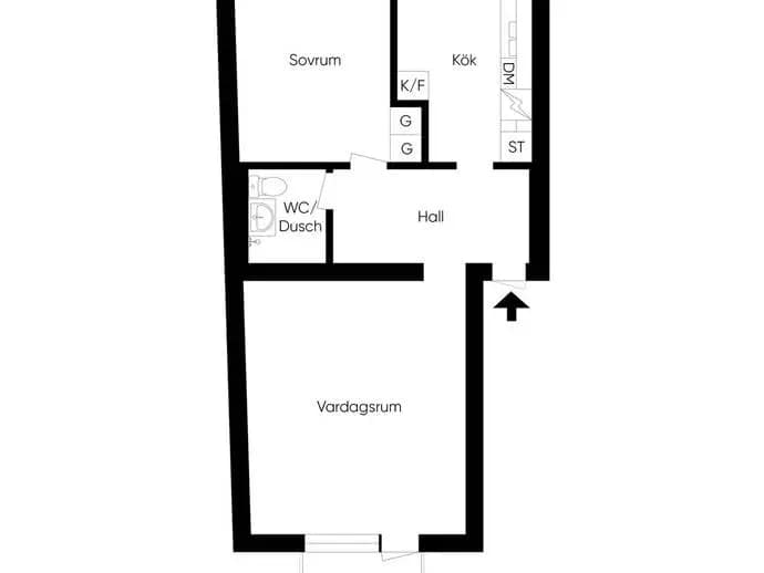 Planritning för Storsvängen 33
