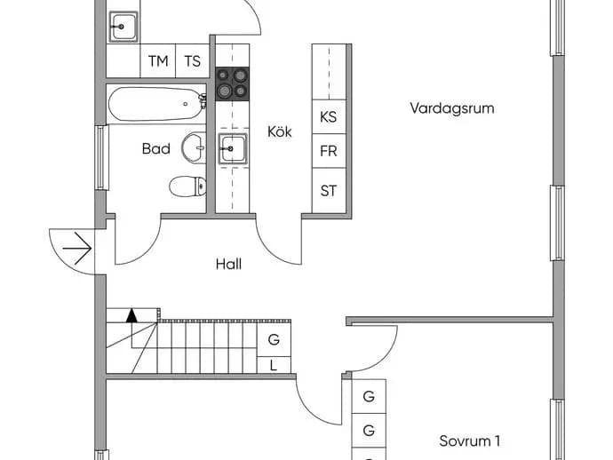Planritning för Medsvängen 20