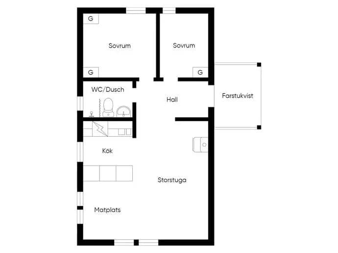 Floor plan for Grytån 76