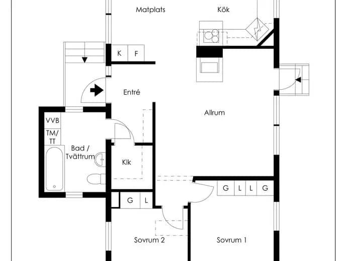Planritning för Sillevägen 21