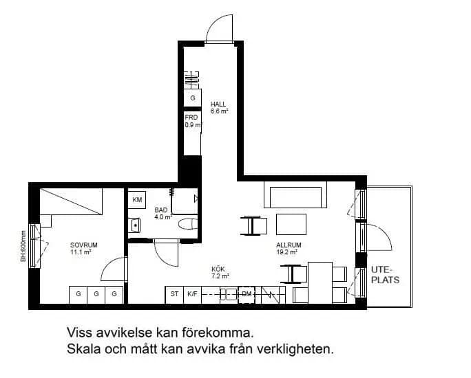 Floor plan for Kista Gårdsväg 18